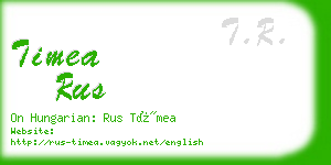 timea rus business card